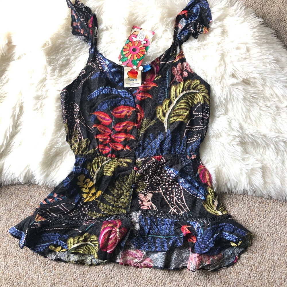 Anthropology Farm Rio Ruffled Floral Tank - Picture 8 of 12
